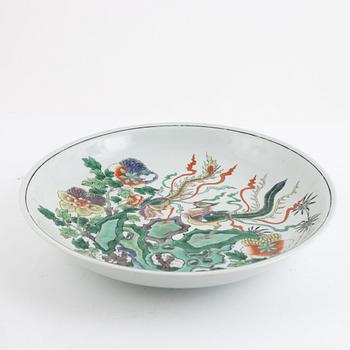 A Famille Verte porcelain dish, China, 20th century.