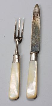 DESSERTBESTICK, 24 delar. Silver. Sheffield 1912.