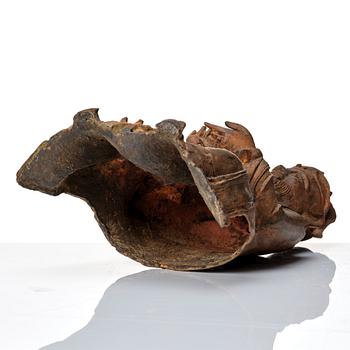 A bronze sculpture of a daoist deity, Ming dynasty (1368-1644).