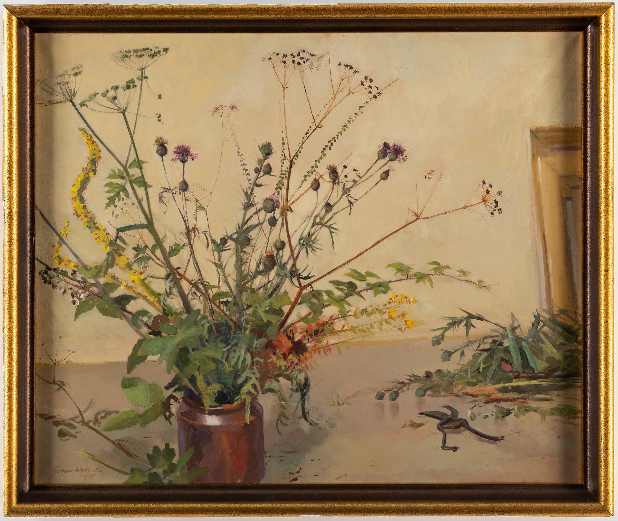 GUNNAR WALLENTIN, oil on canvas, signed and dated -45.