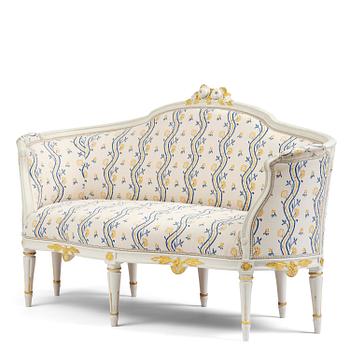 62. A Gustavian 'canapé en corbeille' sofa, Stockholm, late 18th century.