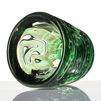Edvin Öhrström, a "Flickan och duvan" (The Girl and the Dove) ariel glass vase, Orrefors 1944, no 281.