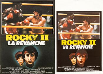 Filmaffischer 2 st Sylvester Stallone "Rocky 2" 1979 Belgien.