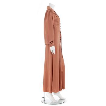 OSSIE CLARK, a pink button down dress. Size 34.
