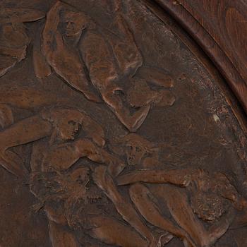 Kopparplåt med ram, omkring år 1900.