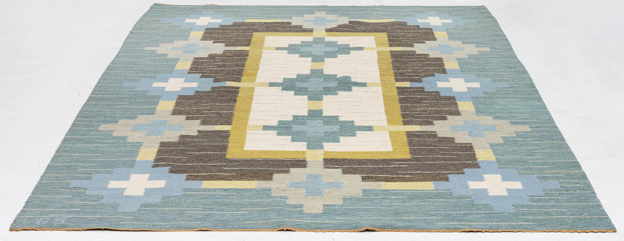 Rug, flat weave, signed GS, approx. 300 x 200 cm.