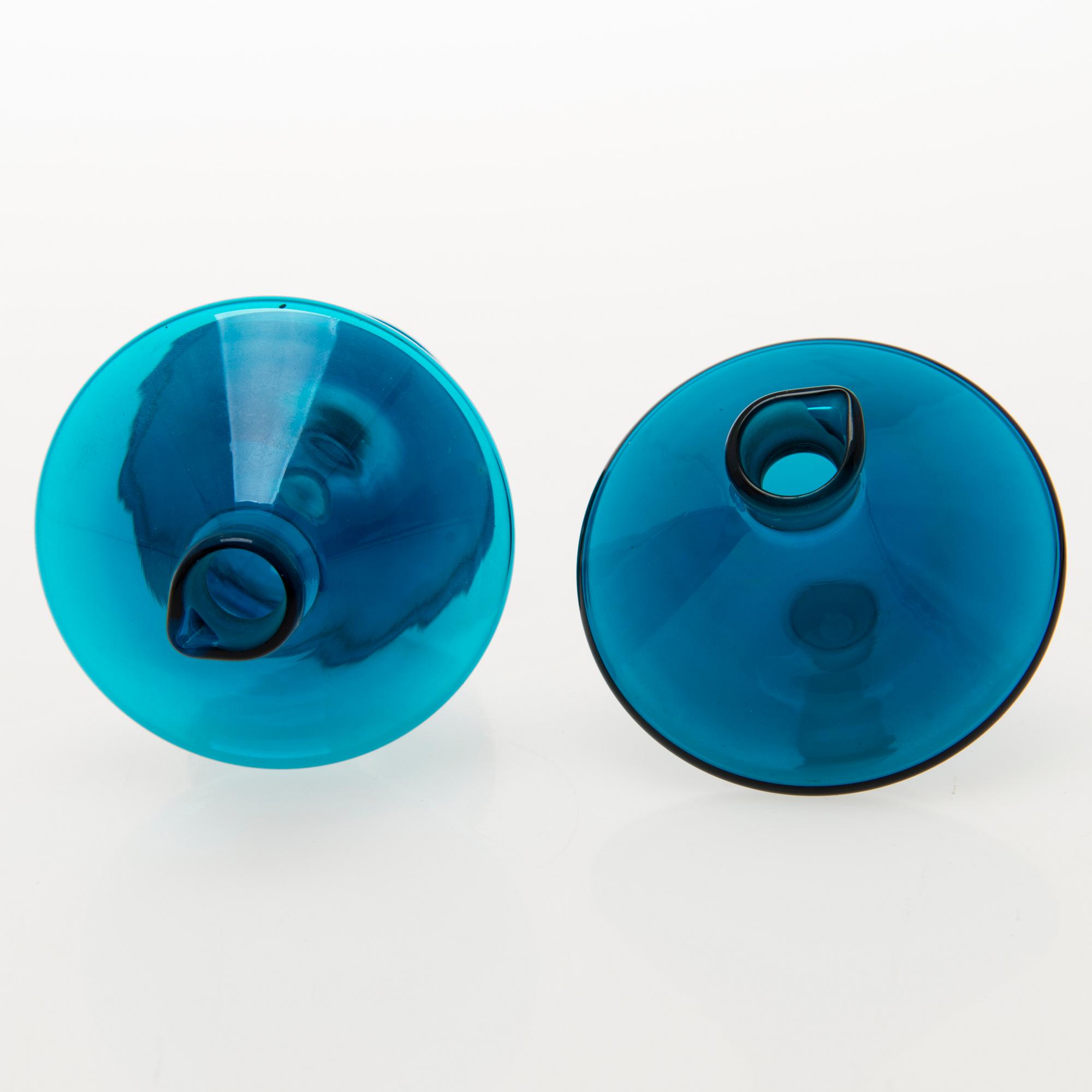 NANNY STILL 1960s Harlekiini vinegar and oil carafe, model 1740, Riihimäen Lasi Oy.