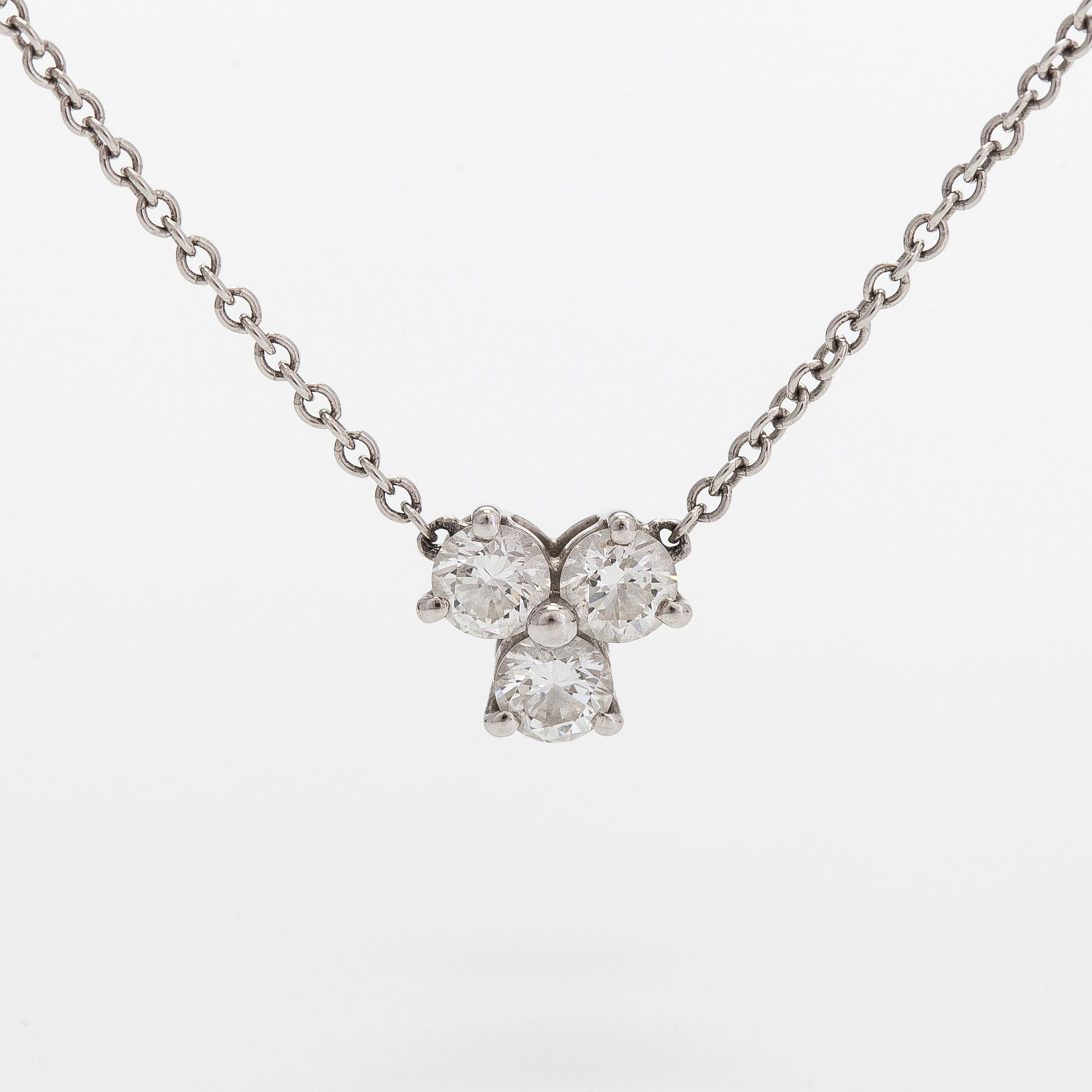 Tiffany & Co, halsband, "Aria", platina med briljantslipade diamanter.