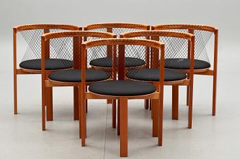 STOLAR, 6 st, "String chair", Niels Jörgen Haugesen, Tranekaer Furniture.