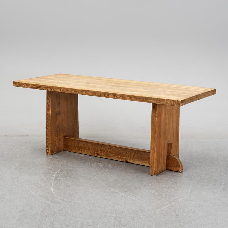 Axel Einar Hjorth, a stained pine "Lovö" table, Nordiska Kompaniet, Sweden 1930's.