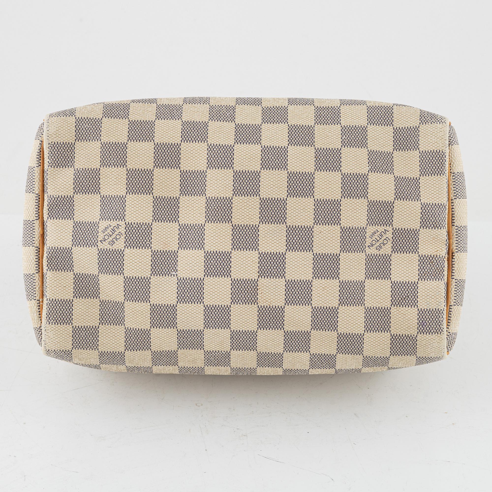 Louis Vuitton,  "Speedy 25" Damier Azur.
