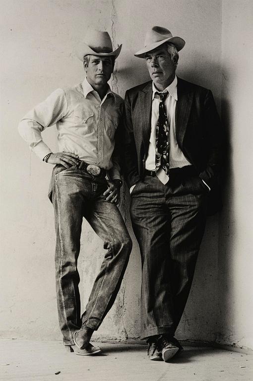 Terry O'Neill, "Paul Newman and Lee Marvin in costume for "Pocket Money", Tucson, Arizona", 1971.