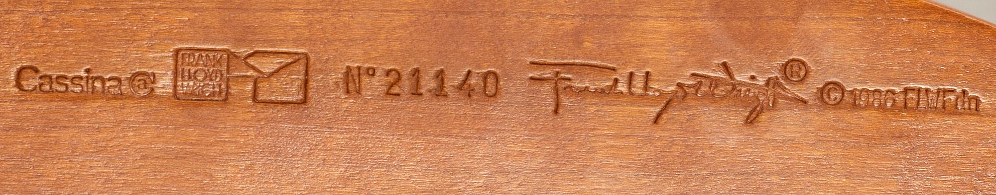 FRANK LLOYD WRIGHT, ARMCHAIR, modellnr 606 "Barrel Chair", Cassina 1980-tal.