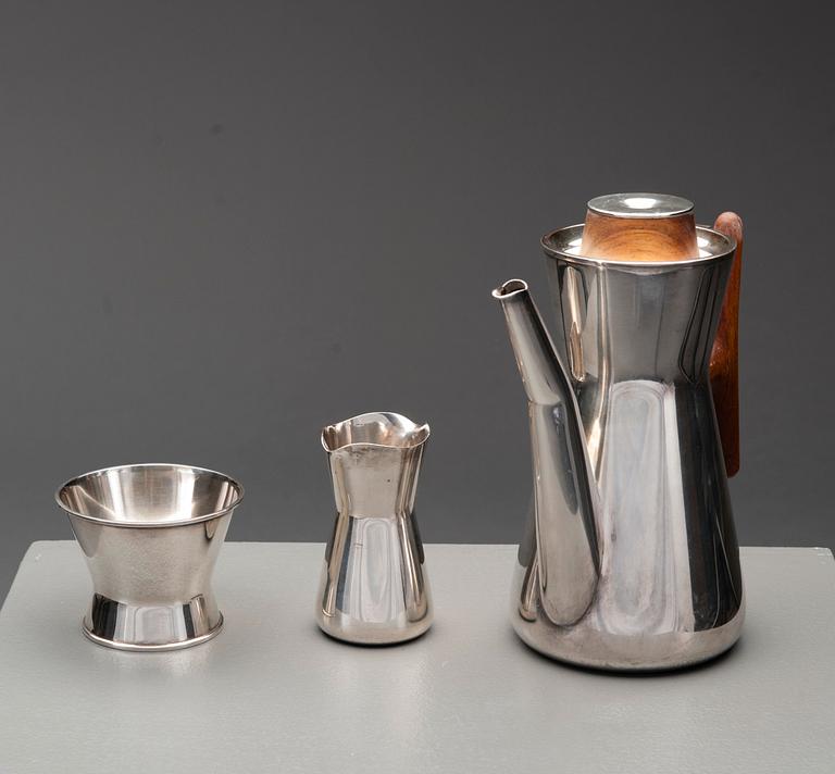 Tapio Wirkkala, COFFEE POT, SUGAR BOWL AND CREAMER.