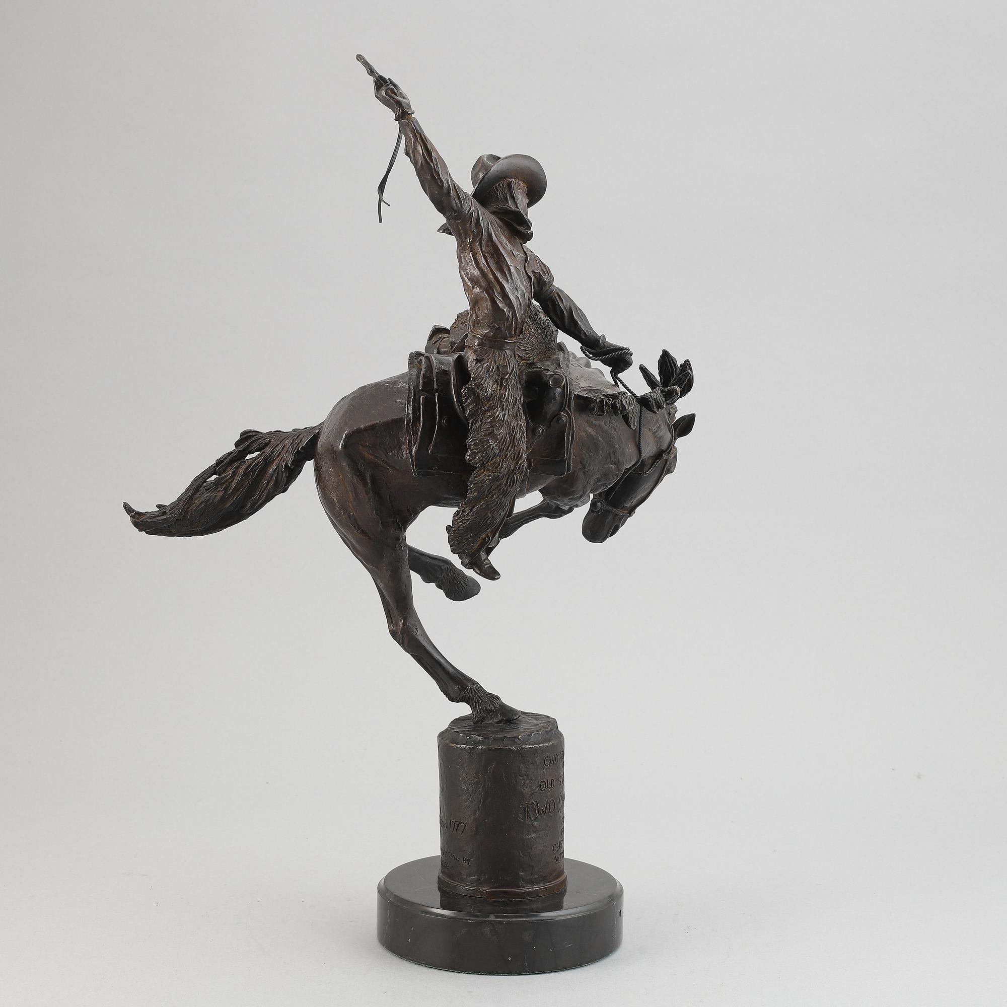 Harry Jackson, after. Sculpture. Signed. Foundry mark. Height 53 cm (including base).