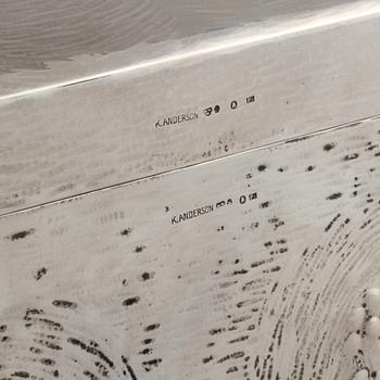 SKRIN, silver, jugend, K. Andersson, Stockholm, 1917. Total vikt 2860 g.