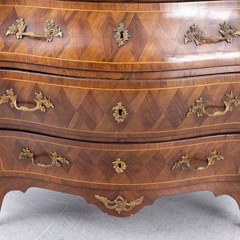 A Rococo chest of drawers, 18th century.