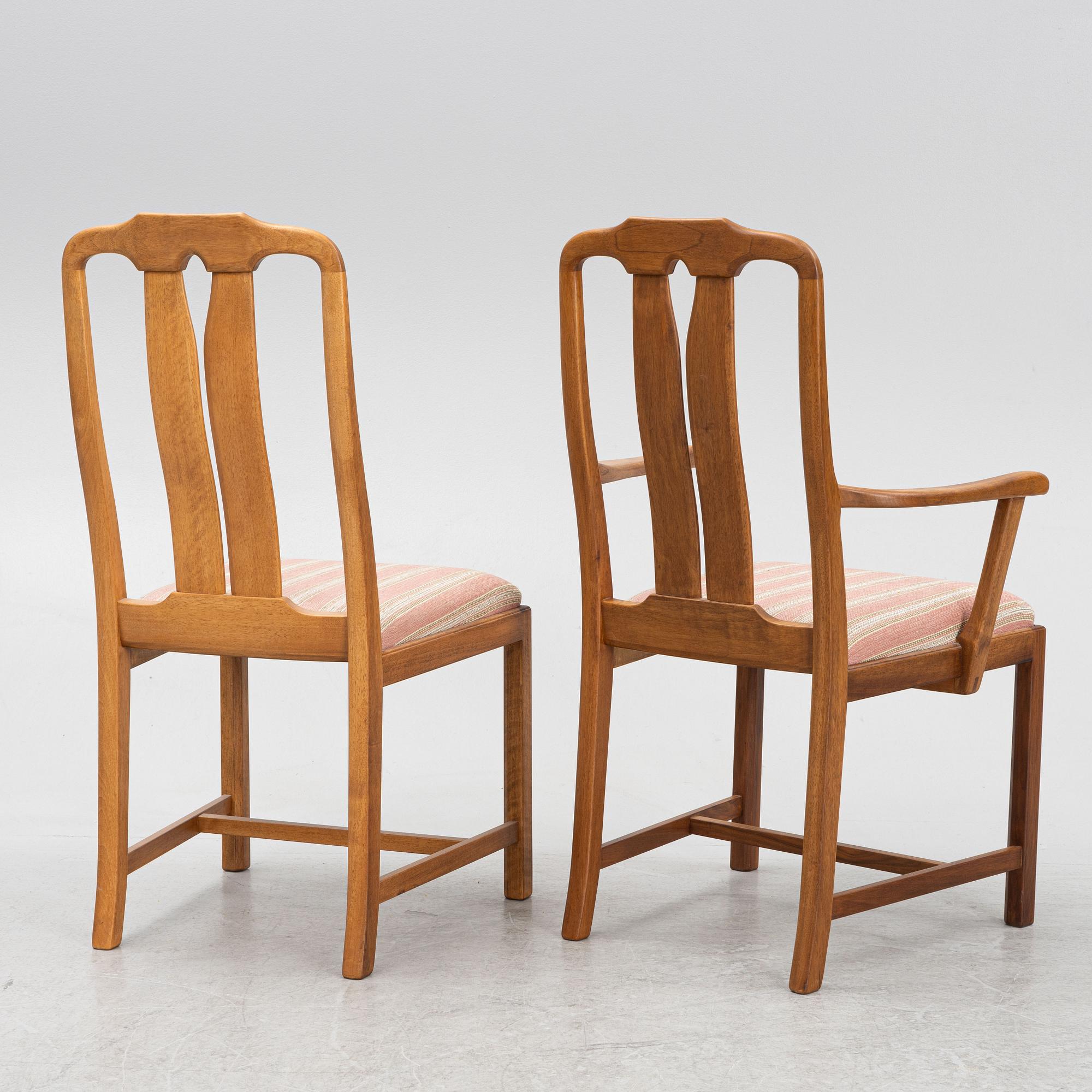 Carl Malmsten, matgrupp, 9 delar, "Ambassadör", Åfors Möbelfabrik.