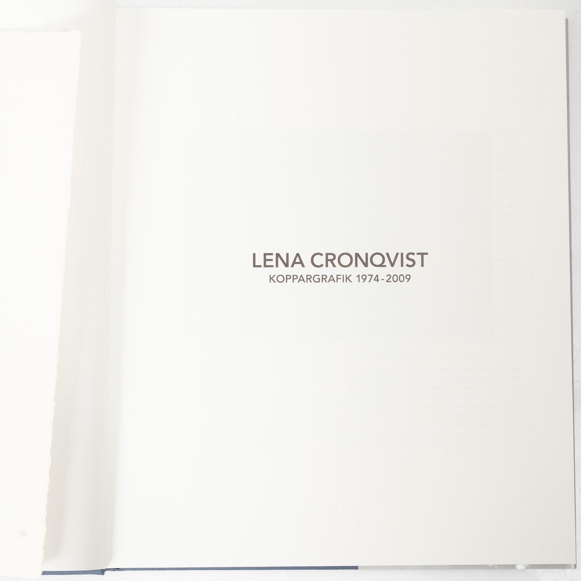 Lena Cronqvist, Catalogue raisonné, “Copper Plate Prints 1974–2009”, with “Stilleben I”, etching, signed and numbered 21/25.