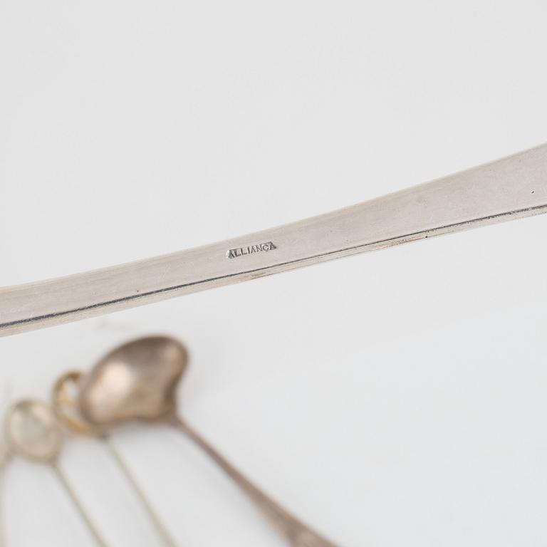 Bestickservis, 143 delar, silver, Portugal, efter 1933, silver 833.