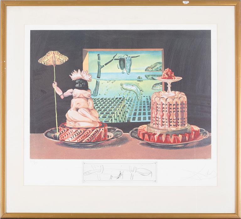 SALVADOR DALÍ, a litograph in color and etching, signed and numbered 259/395.