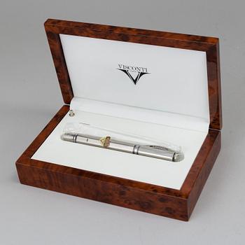 A Visconti Metropolis sterling silver fountain pen, Florence, Italy.