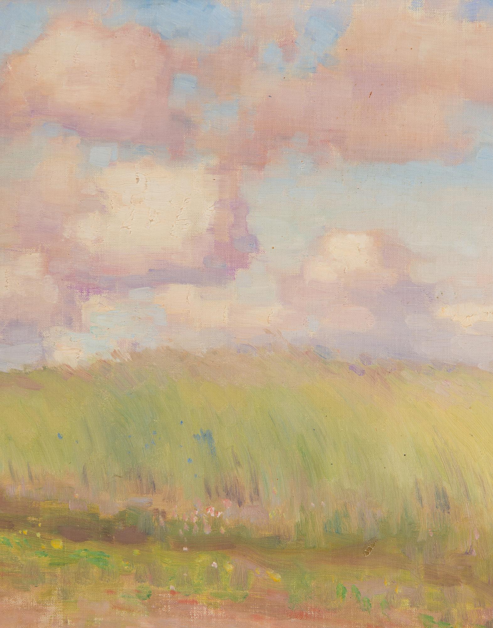 Eero Järnefelt, Grain field in a cloudy Landscape.