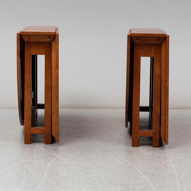 A pair of 'Bergslagen' gate leg table from IKEA, end of 20th century.