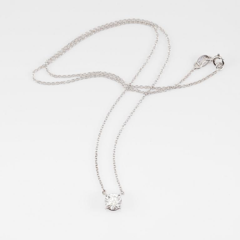COLLIER, 18K vitguld och diamant ca 1.00 ct.
