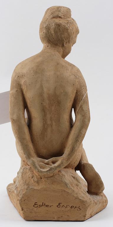 OKÄND KONSTNÄR, skulptur, terrakotta, sign Esther Eppens.
