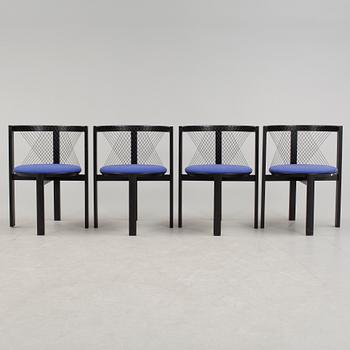 STOLAR, 8st, "String Chair", Niels Jörgen Haugesen, Danmark, 1970-tal.