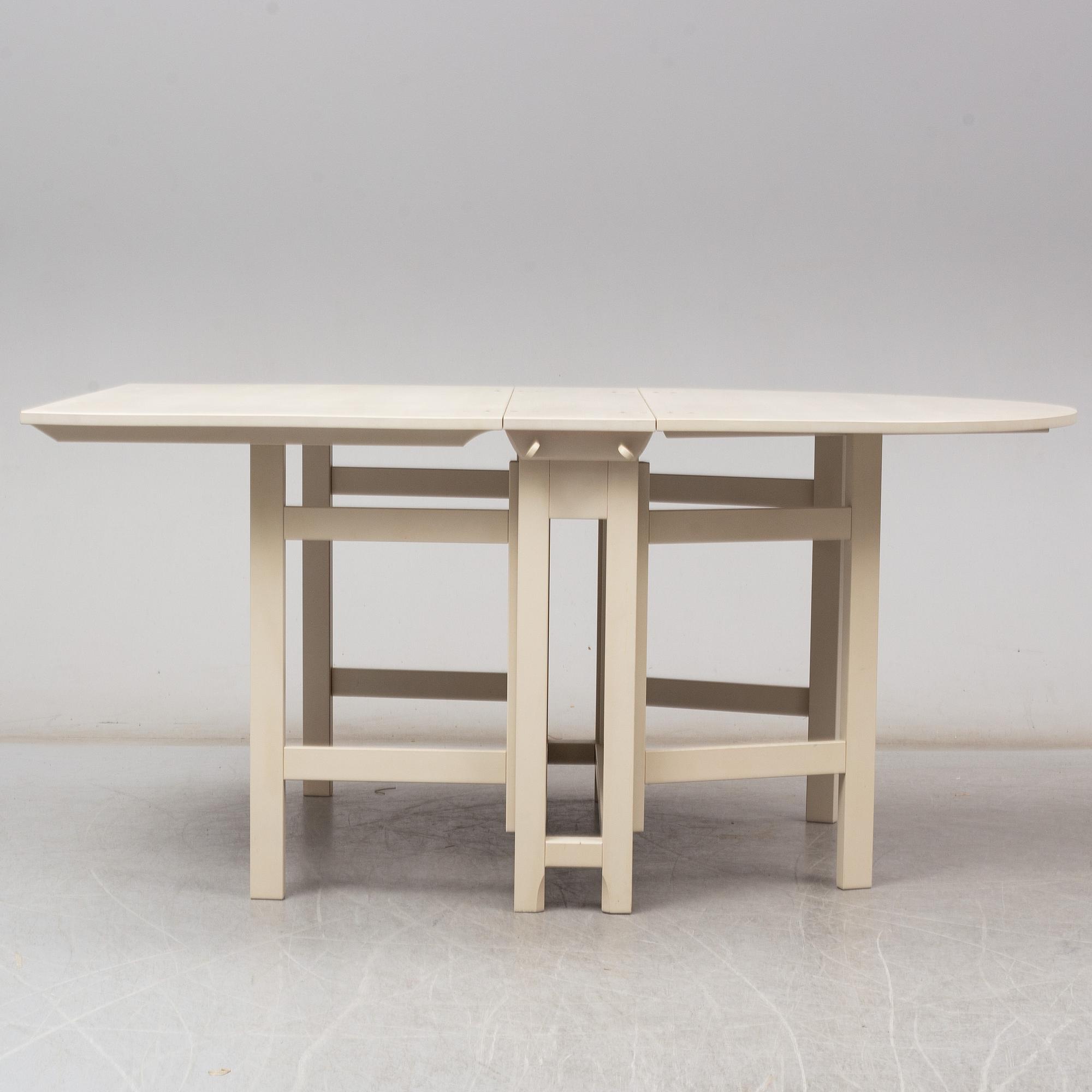 A pair of Swedish painted flap tables "Bergslagen" from IKEA's 18th century collection.