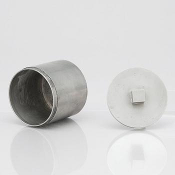 Björn Trägårdh, or Nils Fougstedt, a pewter lidded jar, Svenskt Tenn, Stockholm 1930.