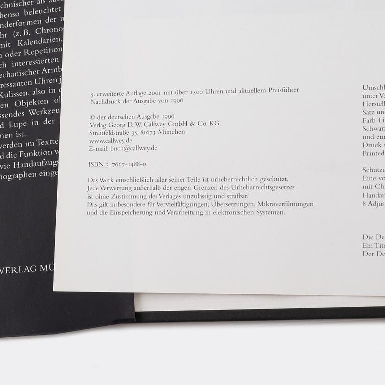 Watch books, Armbanduhren: 100 Jahre Entwicklungsgeschichte, Patek Philippe: Complicated Wrist Watches.