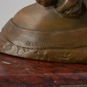 Léon Noël Delagrange, a bronze sculpture, signed.