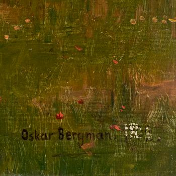 OSKAR BERGMAN, olja på duk, sign, dat a tergo 1902.