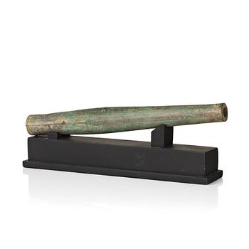 A bronze canon pipe, presumably South East Asian.