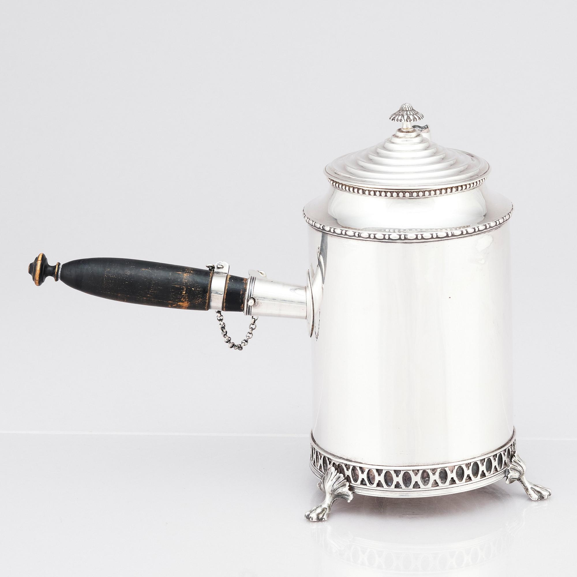 A Swedish Gustavian silver coffee-pot, mark of Pehr Zethelius, Stockholm 1797.