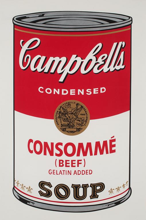 Andy Warhol, "Consommé (Beef)", from: "Campbell's soup I".