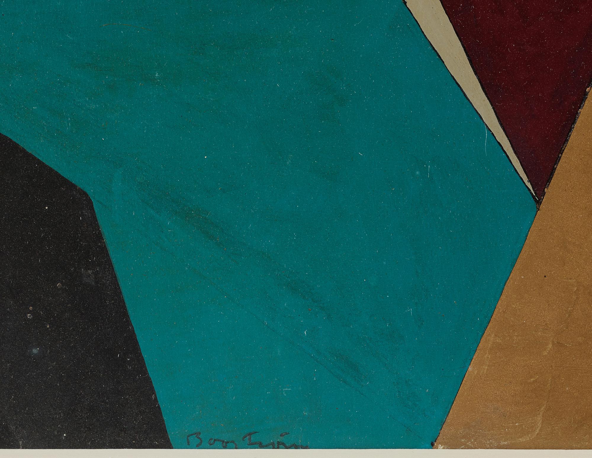 HARRY BOOSTRÖM, Oil on paper-panel, signed. Dated -54 verso.