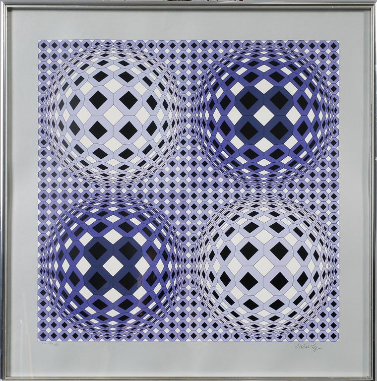 VICTOR VASARELY, färgserigrafi, signerad och numrerad XIX/XXV.