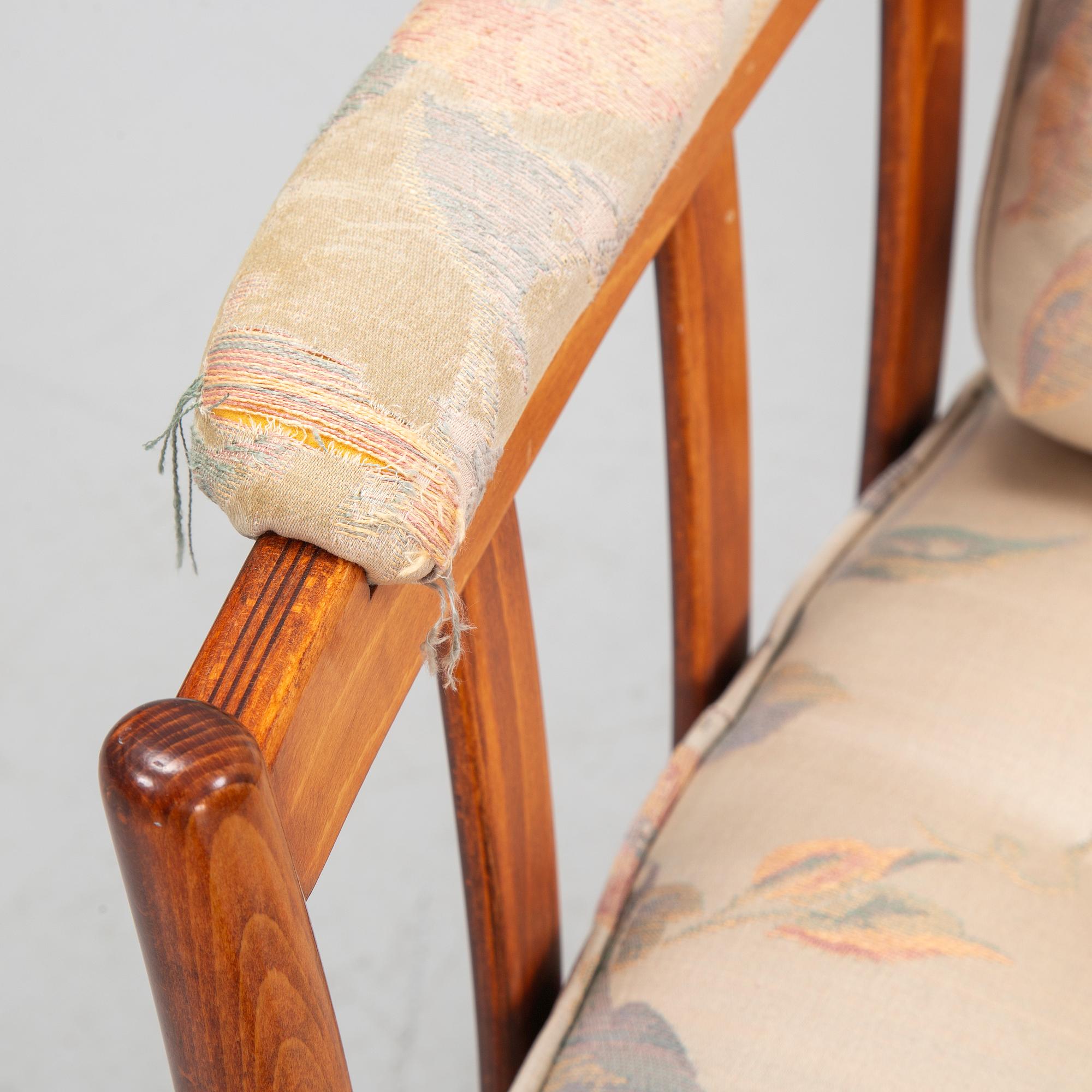 Armchairs, a pair, "Andorra," Bröderna Andersson, Ekenässjön AB, latter half of the 20th century.
