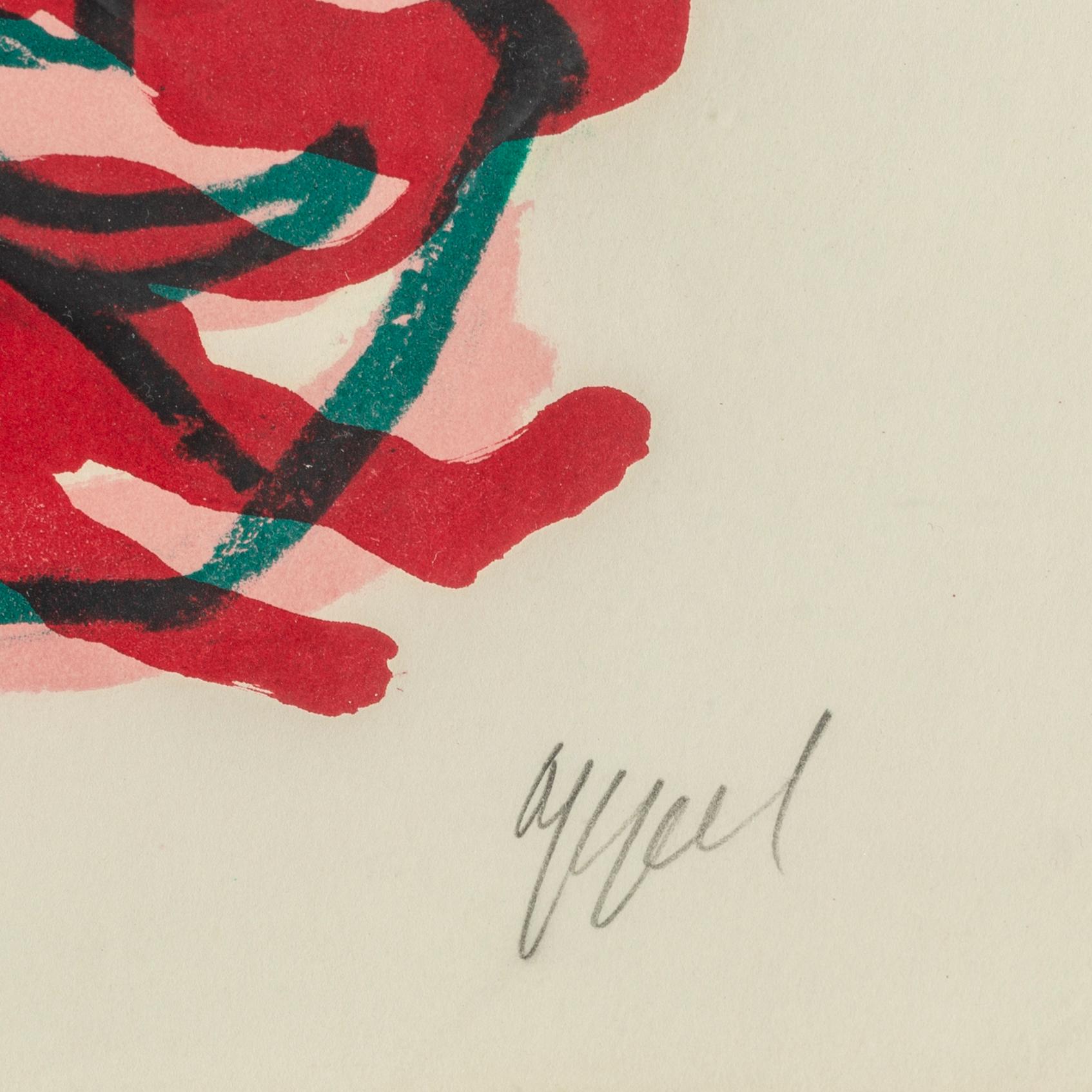 KAREL APPEL, lithograph in colours, signed appel and numbered ea in pencil.