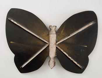 Birger Kaipiainen, väggskulptur, fjäril, Rörstrand 1950-tal.