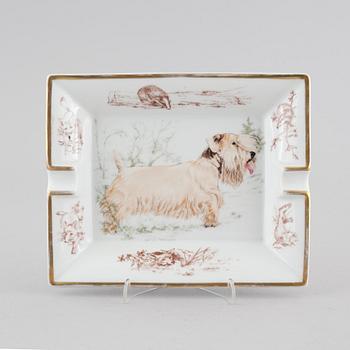 HERMÈS, ashtray in Limoges porcelain, Paris, 20th century.