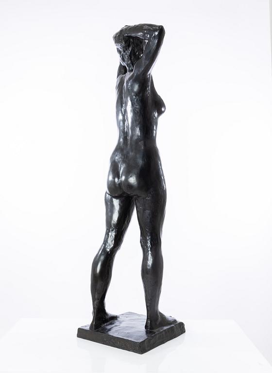 Gudmar Olovson, skulptur. Signerad. Numrerad. Gjutarstämpel. Brons, höjd 132 cm, längd 40 cm.