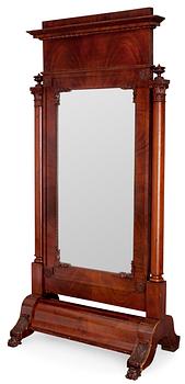 A Russian Empire free-standing mirror.