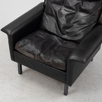 Arne Vodder, a leather armchair, Frits Hanzen, Denmark, 1966.