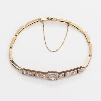 Armband, 14K guld, rosenslipade diamanter ca 1.57 ct tot.
