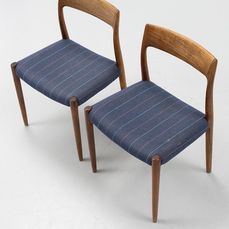 A Danish Dining Table and Six Chairs, 1960s.